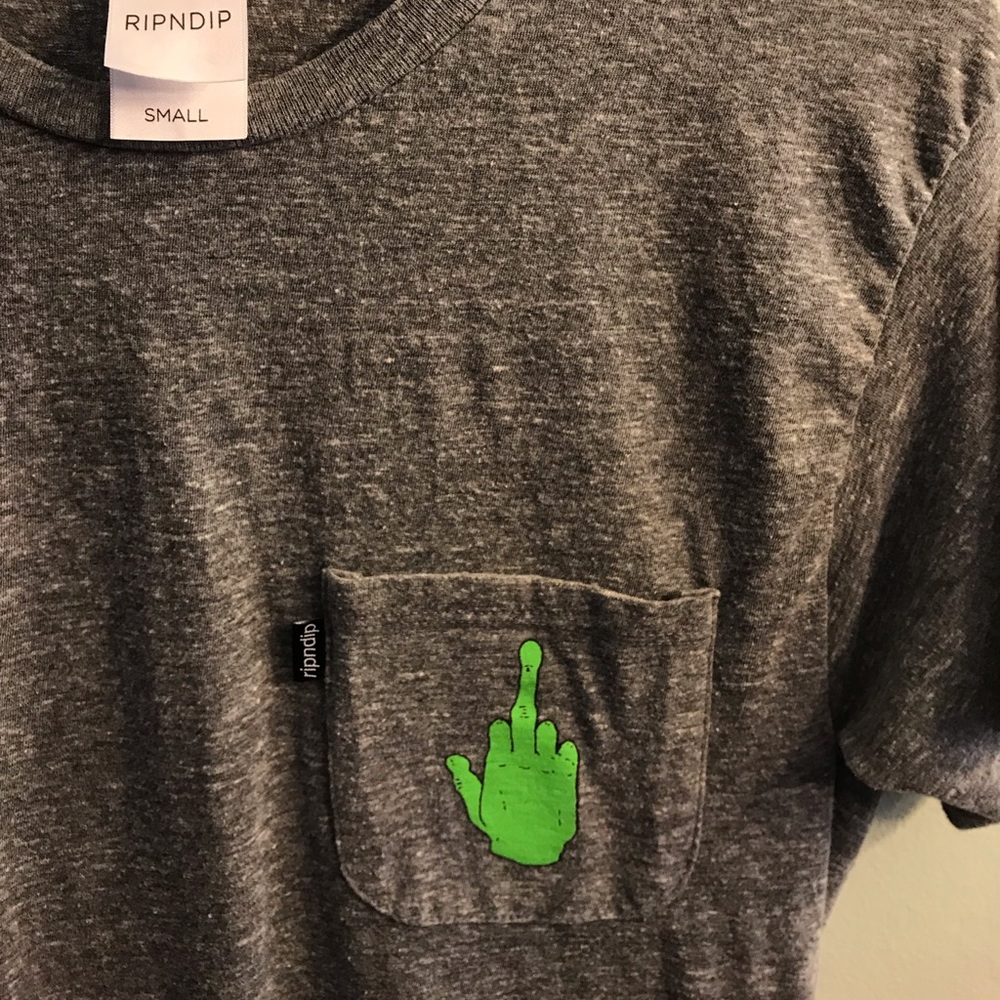 RipnDip Alien Middle Finger pocket tee Men’s small